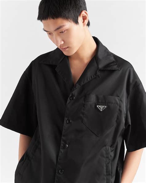 prada short sleeve shirt logo|prada nylon short sleeve.